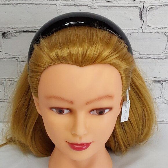 J.CREW OVERSIZED LEATHER HEADBAND PATENT GĹOSSI-PUFF - Picture 3 of 16